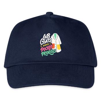 Laborkittel – Lab Coats Have Pocket Priorities - Kinder Basecap - Navy - Vorne