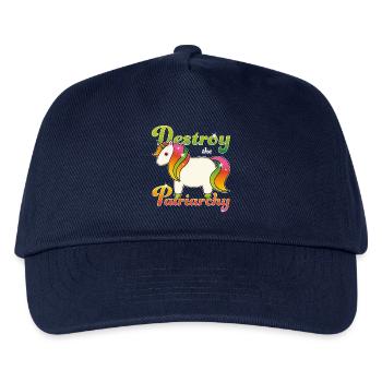 Destroy the Patriarchy - Kinder Basecap - Navy - Vorne