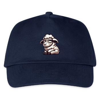 Skeptical Sheep Comic Funny Bull - Kids’ Baseball Cap - navy - Front