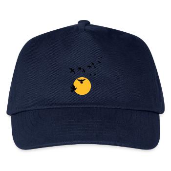 Vögel im Sonnenuntergang - Kinder Basecap - Navy - Vorne