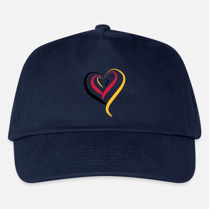 Deutschland Herz - Kinder Basecap - Navy
