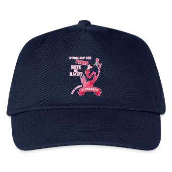 Wir haben Flamingos - Kinder Basecap - Navy - Vorne