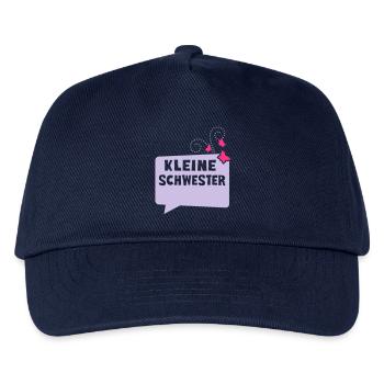 Kleine Schwester - Sprechblase - Kinder Basecap - Navy - Vorne