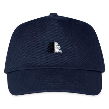 Baum Baum Schwarz Weiß Illusion - Kinder Basecap - Navy - Vorne