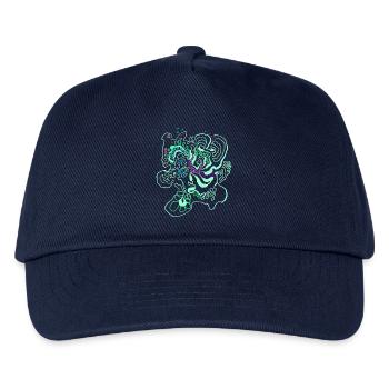 Korallen Landkarte / Florales Muster - Kinder Basecap - Navy - Vorne