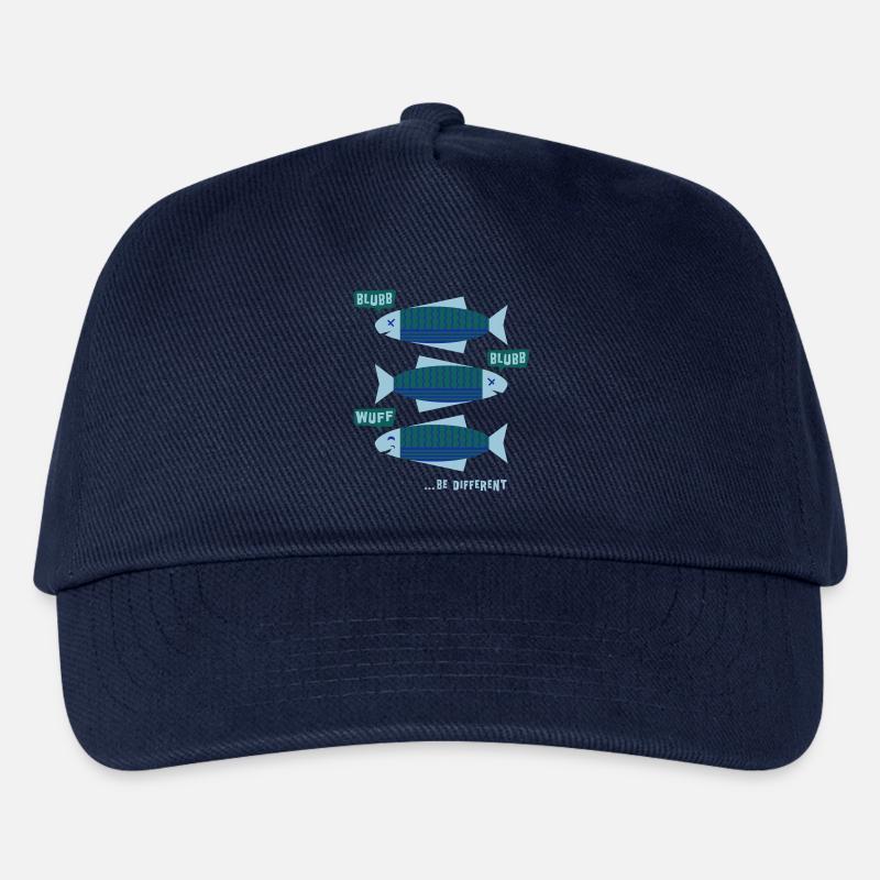 Be Different - Fische - Blubb - Be yourself - 3C - Kinder Basecap - Navy