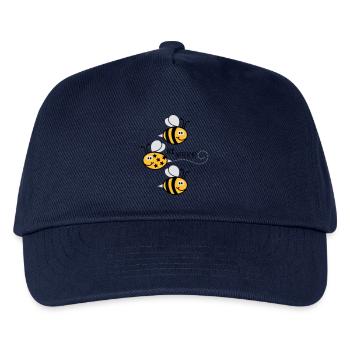 Be different - be yourself - Biene - Bee - 3C - Kinder Basecap - Navy - Vorne