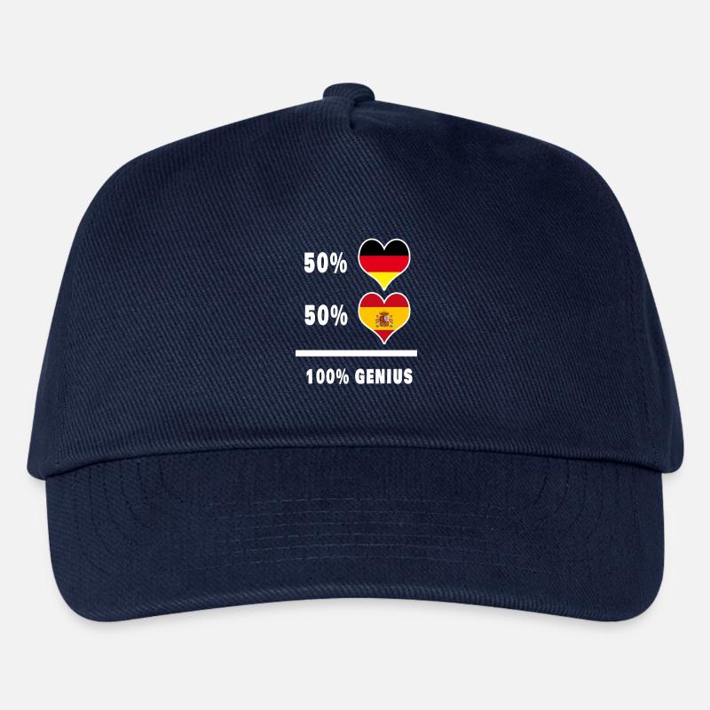 Deutschland und Spanien Genial / Geschenk - Kinder Basecap - Navy