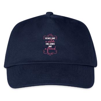 Schwester - Kinder Basecap - Navy - Vorne