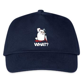 Was? Blutiger Hase mit Messer - Kinder Basecap - Navy - Vorne
