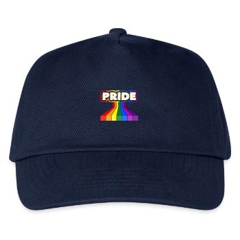Pride Rainbow Block Design - Kids’ Baseball Cap - navy - Front