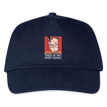 Mein Spirit-Tier: Cartoon Mäuschen - Kinder Basecap - Navy - Vorne
