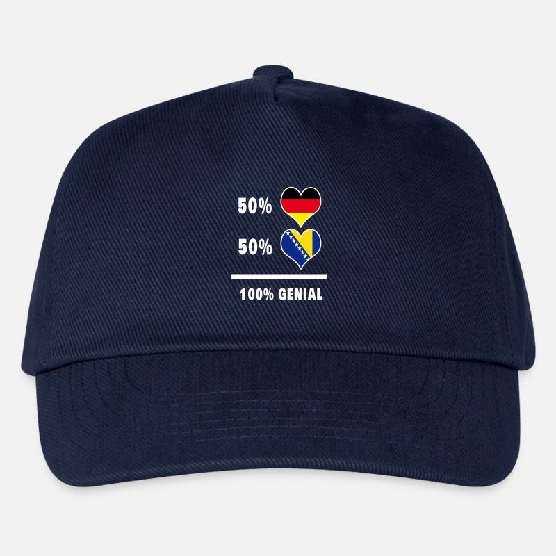 Deutschland und Bosnien Genial / Geschenk - Kinder Basecap - Navy