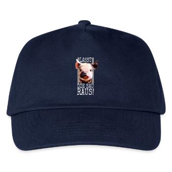 Lasst Die Sau Raus Tierfreund Gegen Tierquälerei - Kinder Basecap - Navy - Vorne