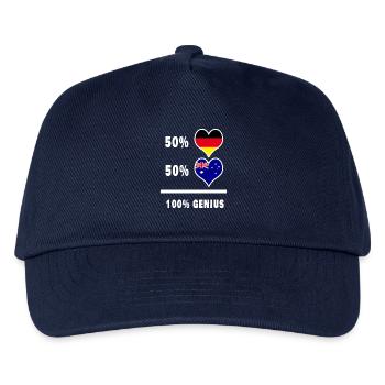 Deutschland und Australien Genial / Geschenk - Kinder Basecap - Navy - Vorne