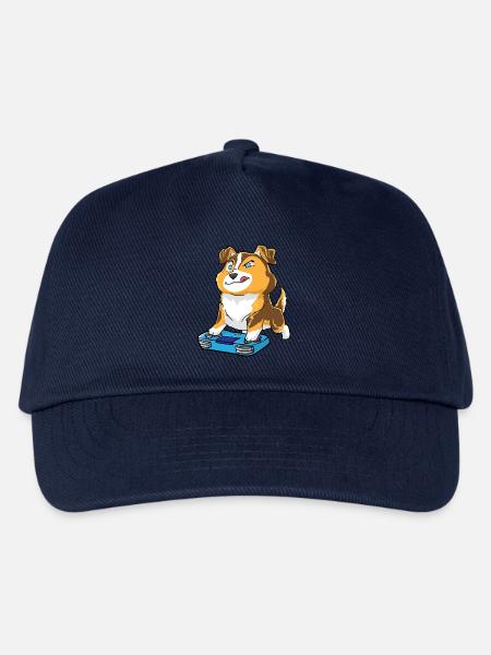 Australian Shepherd Gamepad Kawaii - Kinder Basecap - Navy