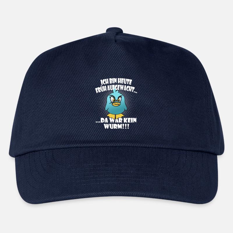 Lustiger "Der frühe Vogel" Spruch - Kinder Basecap - Navy