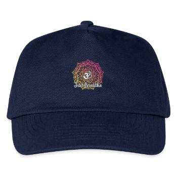 Just Namaste Breathe Yoga Mandala Zen Lotus Tattoo - Kinder Basecap - Navy - Vorne