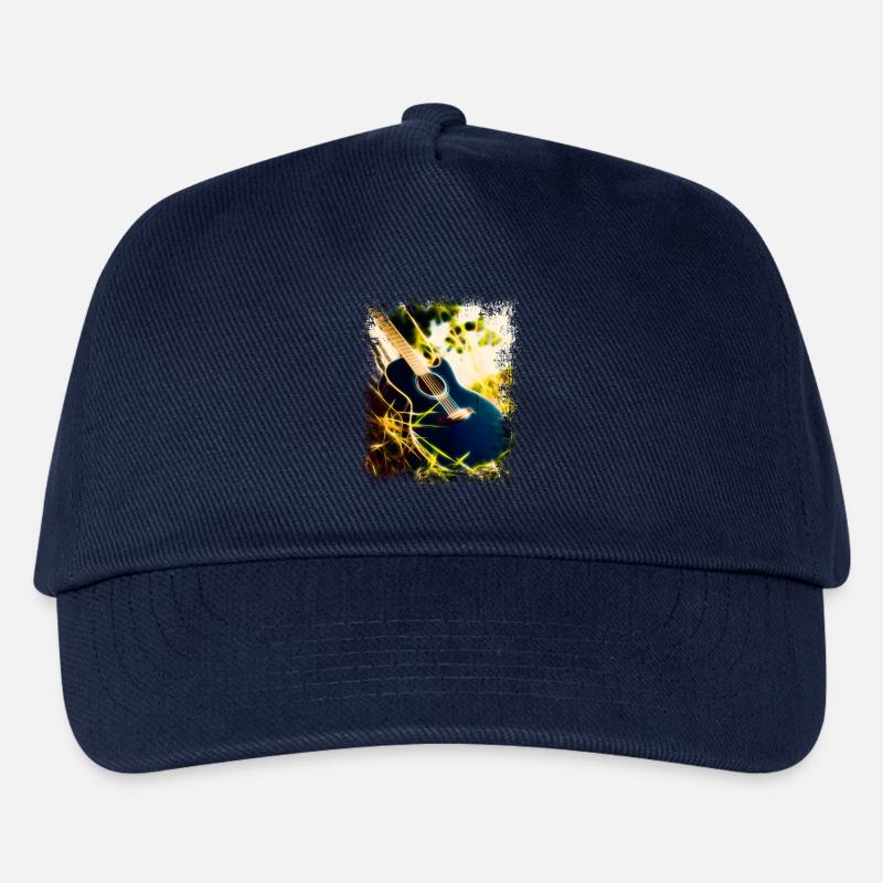 Gitarre im Gras - Kinder Basecap - Navy