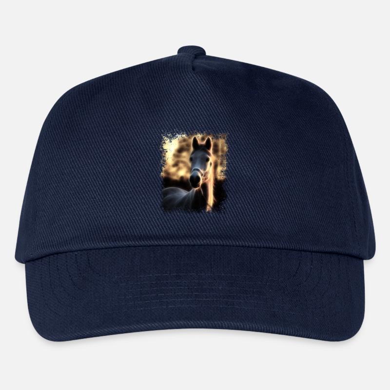 Pferd Goldener Schimmel - Kinder Basecap - Navy