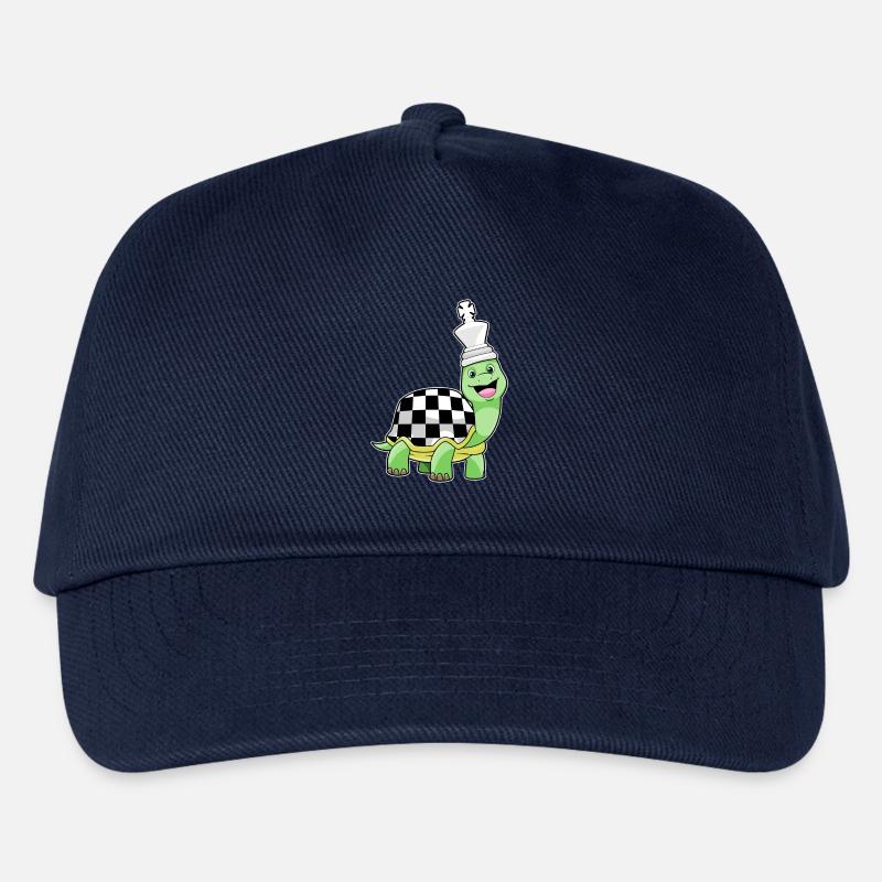 Schildkröte Schachfigur Schach Brettspiel - Kinder Basecap - Navy