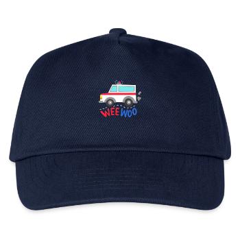 Krankenwagen Rettungsfahrzeug - Kinder Basecap - Navy - Vorne