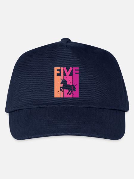Einhorn 5. Geburtstag Mädchen 5 Jahre - Kinder Basecap - Navy