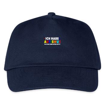 Ich bin Autist Was sind deine Autismus - Kinder Basecap - Navy - Vorne
