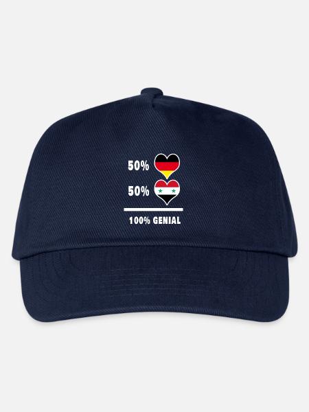 Deutschland und Syrien 100% Genial / Geschenk - Kinder Basecap - Navy