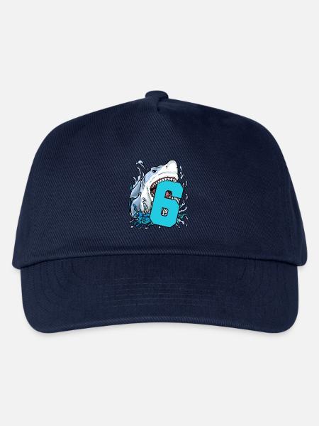6. Geburtstag 6 Hai - Kinder Basecap - Navy