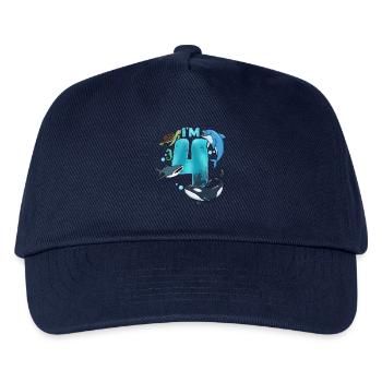 4. Geburtstag Meerestiere - Kinder Basecap - Navy - Vorne