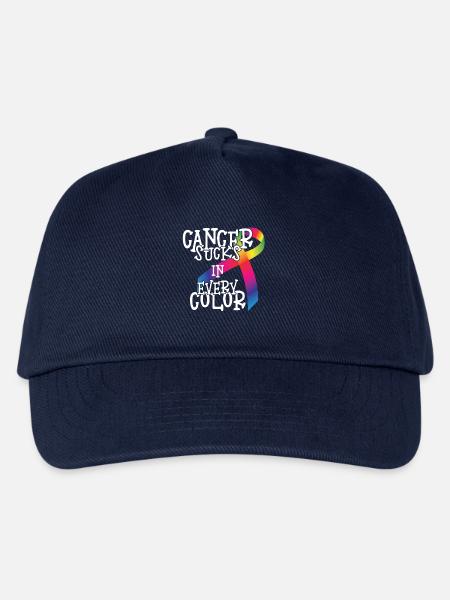 Cancer Awareness Cancer sucks in every color - Kinder Basecap - Navy
