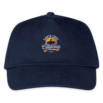 Kalifornien Santa Cruz Surfen Retro Sonnenuntergang - Kinder Basecap - Navy - Vorne