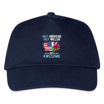 Half American Half Welsh - Kids’ Baseball Cap - navy - Front