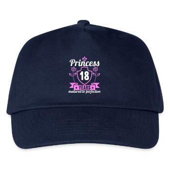 18 year old girl 18 bday Princess 18 birthday - Kids’ Baseball Cap - navy - Front