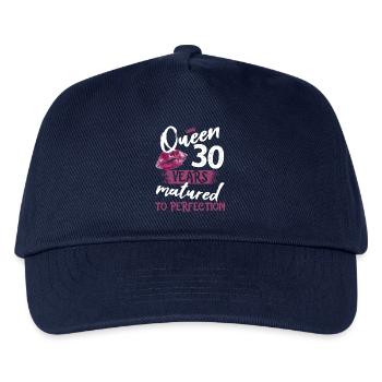 30 year old girl 30 bday Queen 30 birthday - Kinder Basecap - Navy - Vorne