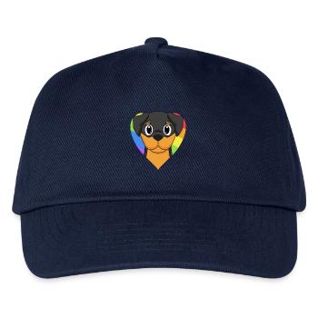 Rottweiler Dog Rainbow Heart - Kids’ Baseball Cap - navy - Front