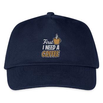 Fist I need Coffee - Kinder Basecap - Navy - Vorne