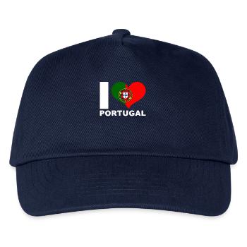 I love Portugal heart flag Portugal - Kids’ Baseball Cap - navy - Front