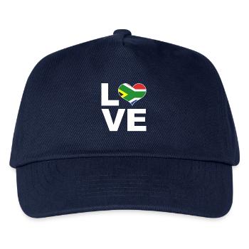 Ich liebe Südafrika Herz Flagge Südafrika - Kinder Basecap - Navy - Vorne