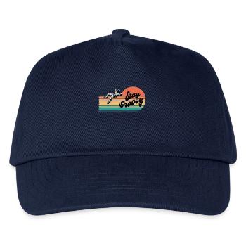 Stay Groovy -Retro Astronaut - Kinder Basecap - Navy - Vorne