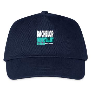 Bachelor wird installiert - Kinder Basecap - Navy - Vorne
