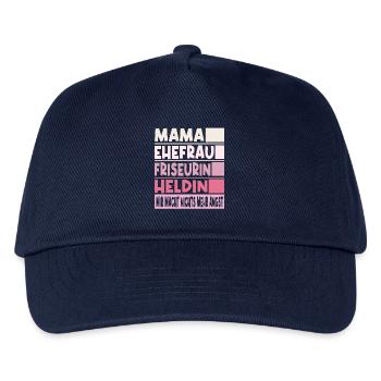 Friseurin Mama Ehefrau Heldin - Kinder Basecap - Navy - Vorne