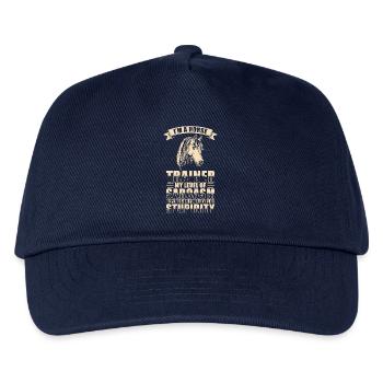 Pferdetrainer Sarkasmus - Kinder Basecap - Navy - Vorne