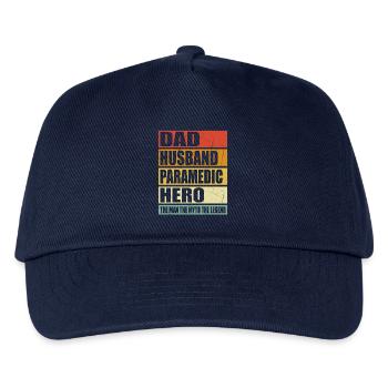 Father Husband Paramedic Hero - Kids’ Baseball Cap - navy - Front