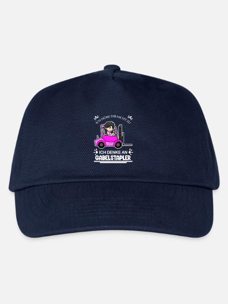 Staplerfahrerin Gabelstapler Lager Logistik Damen - Kinder Basecap - Navy