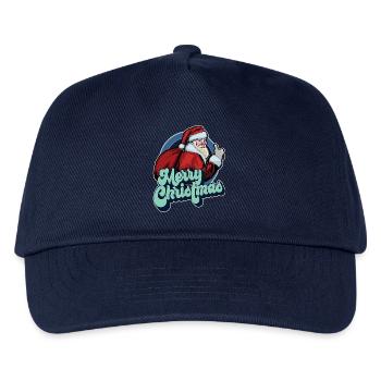 Merry Christmas Santa Claus Thumbs Up Xmas Gift - Kids’ Baseball Cap - navy - Front