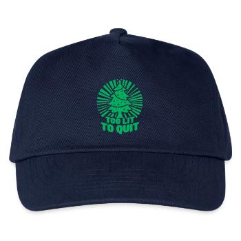 Christmas Tree Too Lit To Quit Funny Xmas Gift - Kids’ Baseball Cap - navy - Front