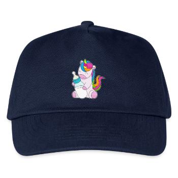 Unicorn Baby Bottle Milk - Kids’ Baseball Cap - navy - Front