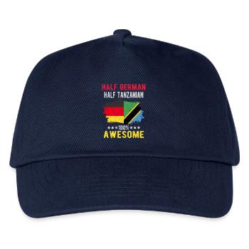 Halb Deutsch Halb Tansanier - Kinder Basecap - Navy - Vorne